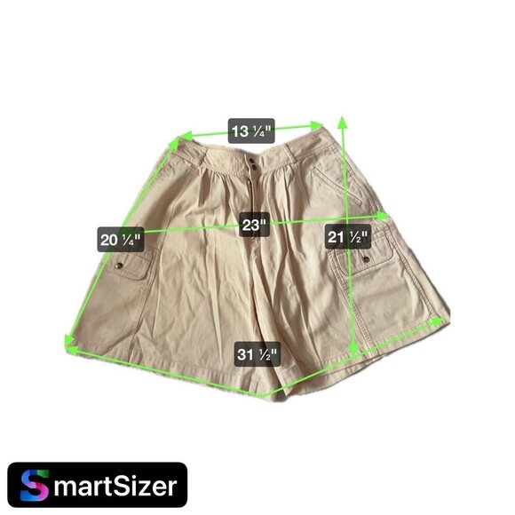 Lizwear Womens Beige Cargo Skort Size 14 100% Cotton Double Snap Zipper Closure - Picture 8 of 8